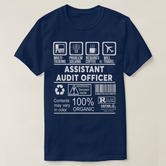 NICE DESIGN 2017 FÖR ASSISTANT REVISIONSMYNDIGHET T SHIRT (Design framsida)
