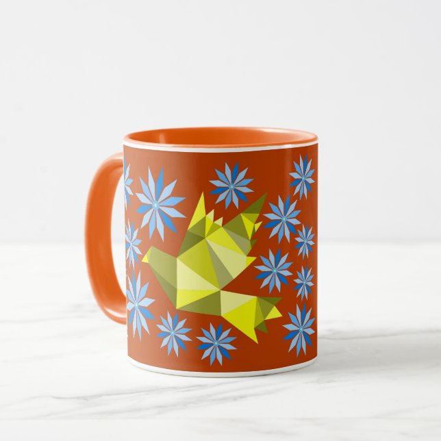 NICE FLOWER BIRD GIFT MUGG (Framsida vänster)