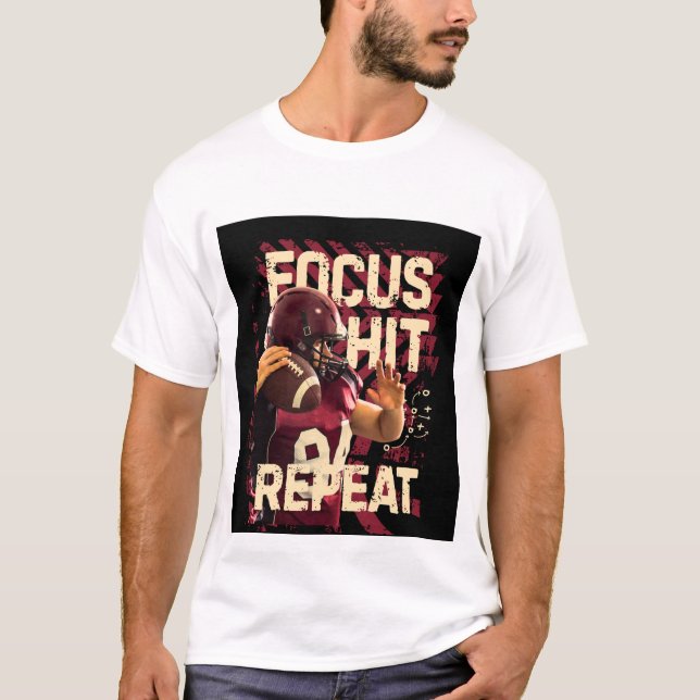Nice focus hit repeat image  t shirt (Framsida)