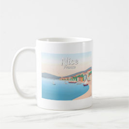 Nice Frankrike Fransk Riviera Pastel Travel Kaffemugg