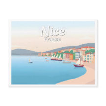 Nice Frankrike Fransk Riviera Pastel Travel