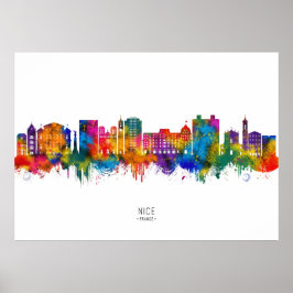 Nice Frankrike Skyline Poster