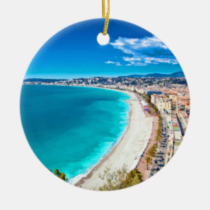 Nice frankrikekustenvattenfärg julgransprydnad keramik
