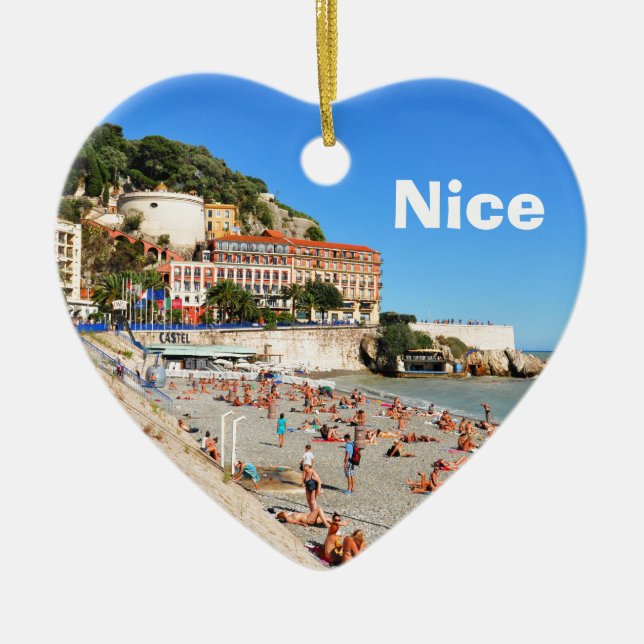 Nice. Franska Riviera Julgransprydnad Keramik (Framsidan)