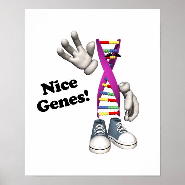 Nice Genes Funny DNA Poster (Framsidan)