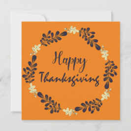 Nice Happy thanksgiving med Circle Löv Inbjudningar
