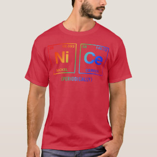 NICE i periodiska systemets element HBTQ regnbåge T Shirt