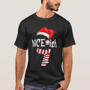 Nice-Ish Funny Jultomten jul Pajamas Naugh T Shirt