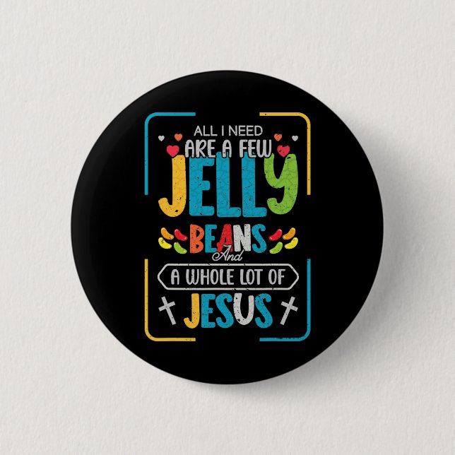 Nice Jesus Tonåring Roligt Christian Jelly Bean Ca Knapp (Framsida)