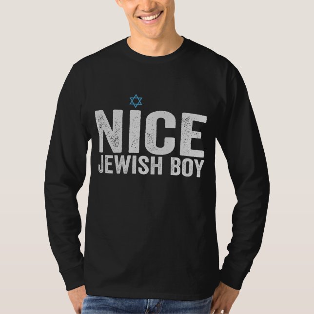 Nice Jewish Boy Hanukkah Jewish Family Gift T Shirt (Framsida)