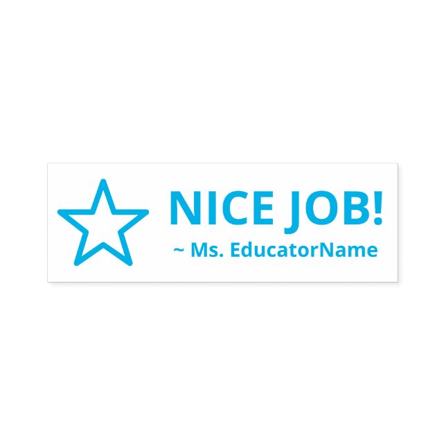 "NICE JOBB!" Undervisningsassistenten Rubber Frimä Självfärgande Stämpel (Design)