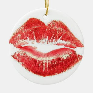 NICE KISS OCH GOD JUL PÅ ANDRA SIDOR JULGRANSPRYDNAD KERAMIK