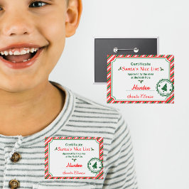 Nice List Christmas Diploma Certificate Knapp