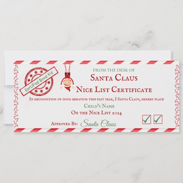 Nice-listcertifikat Julkort (Framsida)