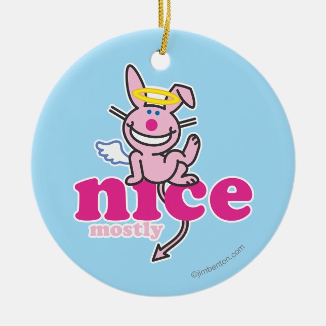 Nice mestadels julgransprydnad keramik (Framsidan)