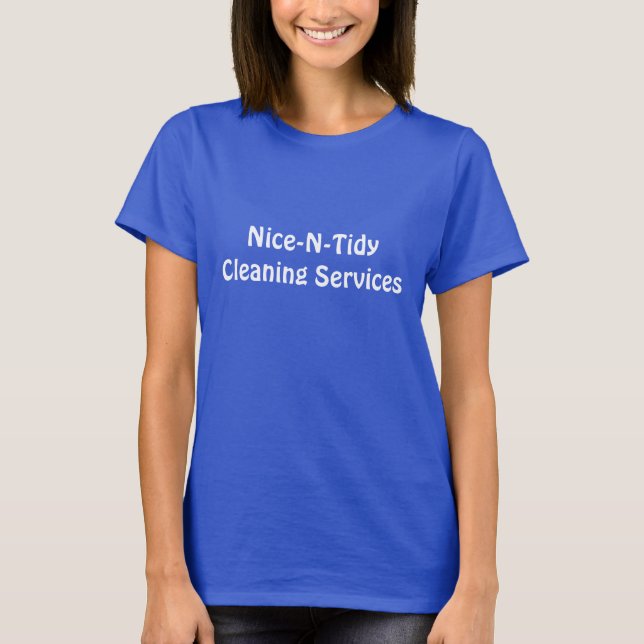 Nice-N-Tidy lokalvård servar skjortan Tee Shirt (Framsida)