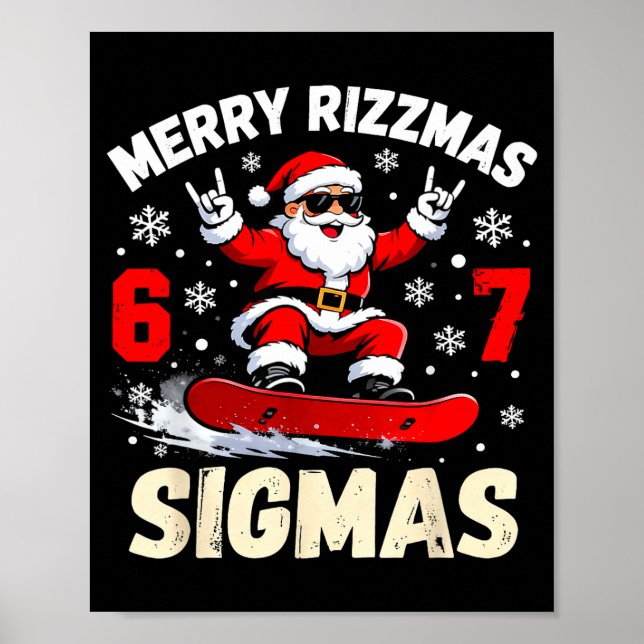 Nice Naughty 67 Funny 6-7 Meme Slang Christmas  Poster (Framsidan)