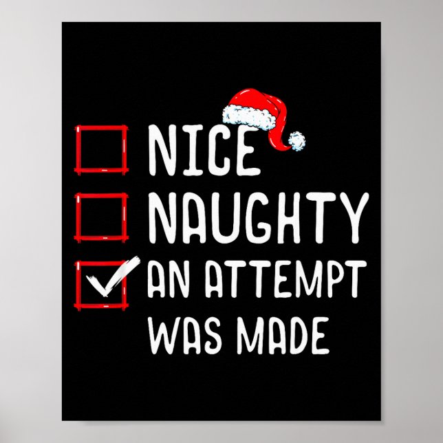 Nice Naughty An Attempt Was Made Christmas List  Poster (Framsidan)