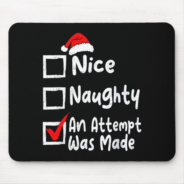 Nice Naughty An Attempt Was Made Funny Christmas L Musmatta (Framsidan)
