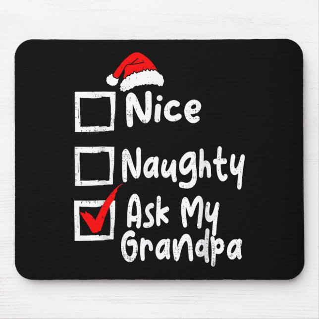 Nice Naughty Ask My Grandpa Funny Christmas List F Musmatta (Framsidan)