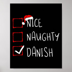 Nice Naughty Danish jul Danmark Heritage Roo Poster