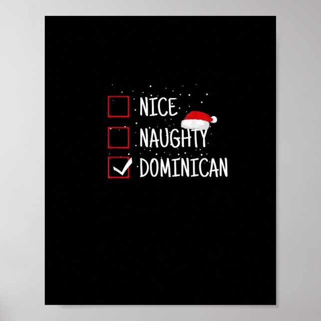 Nice Naughty Dominican Christmas List   Poster (Framsidan)