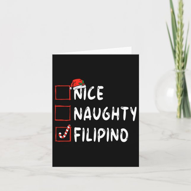 Nice Naughty Filipino jul Filippinerna Julafton H Kort (Framsida)