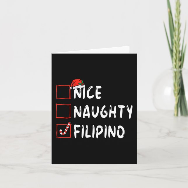 Nice Naughty Filipino jul Filippinerna Julafton H Kort (Framsida)
