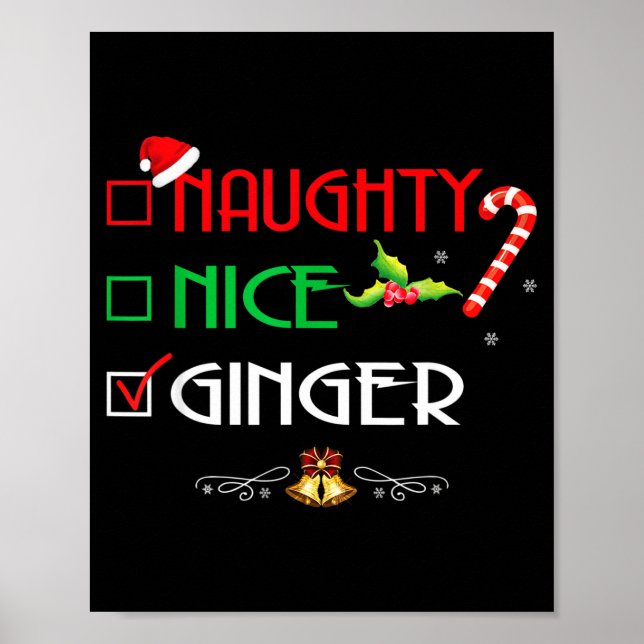 Nice Naughty Ginger Group Matching Christmas  Poster (Framsidan)