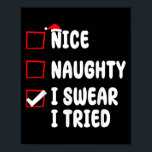 Nice Naughty I Swear I Tried  Poster<br><div class="desc">Nice Naughty I Swear I Tried</div>