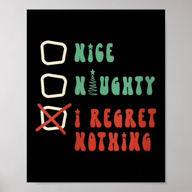 Nice Naughty I Swear I Tried V-neck  Poster (Framsidan)