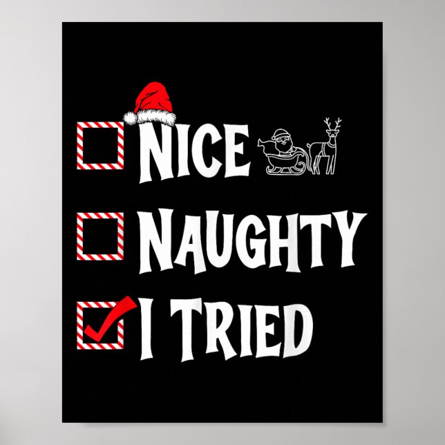Nice Naughty - I Tried Christmas List  Poster (Framsidan)