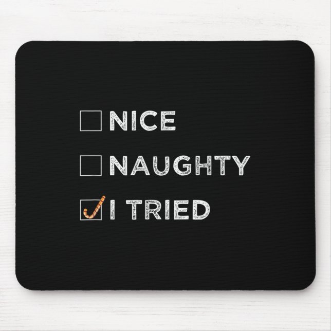 Nice Naughty I Tried - Funny Christmas  Musmatta (Framsidan)