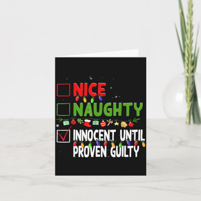 Nice Naughty Innocent Until Proven Guilty Family C Kort (Framsida)
