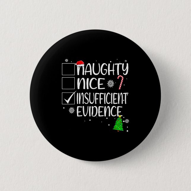 Nice Naughty Insufficient Evidence Christmas Famil Knapp (Framsida)