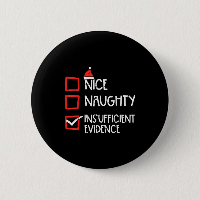 Nice Naughty Insufficient Evidence Christmas Fun X Knapp (Framsida)