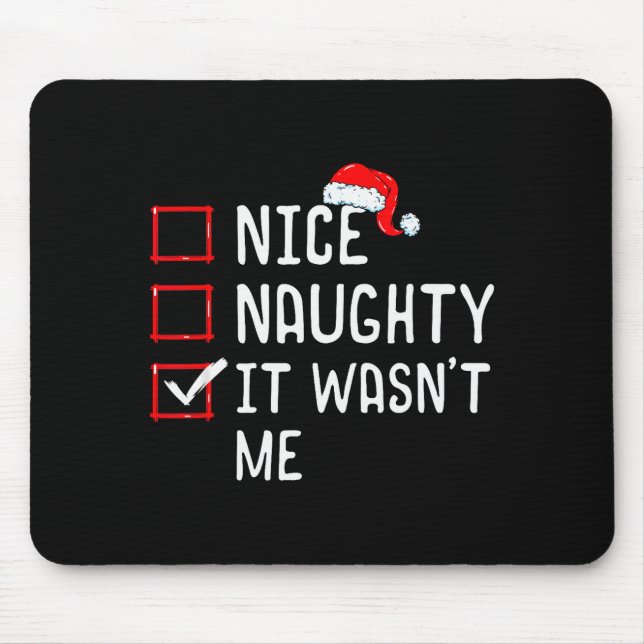 Nice Naughty It Wasn't Me Christmas List  Musmatta (Framsidan)
