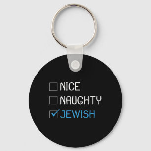 Nice Naughty Jewish Jew Jokes Hanukkah Hannukah Gi Nyckelring