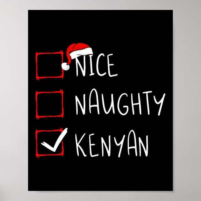 Nice Naughty Kenyan jul Kenya Heritage Roots Poster (Framsidan)