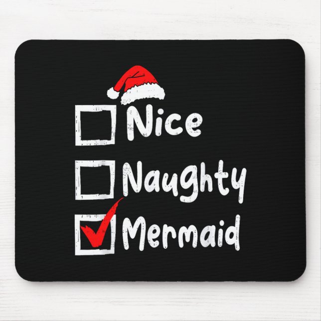 Nice Naughty Mermaid Funny Christmas List Family M Musmatta (Framsidan)