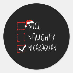 Nice Naughty Nicaraguan-julen Nicaragua Herita Runt Klistermärke