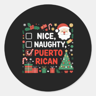 Nice Naughty Puerto Rican juljul Runt Klistermärke