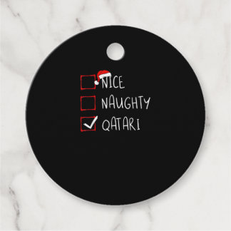 Nice Naughty Qatari Christmas Heritage Gåvor Etiketter