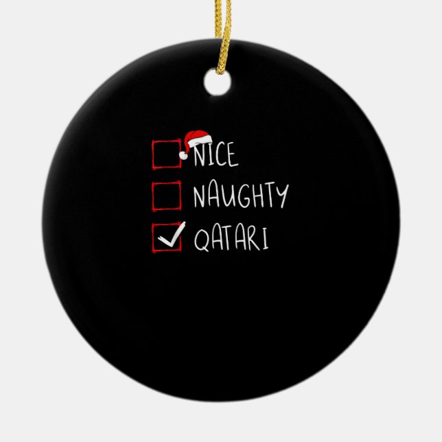 Nice Naughty Qatari Christmas Heritage Julgransprydnad Keramik (Framsidan)