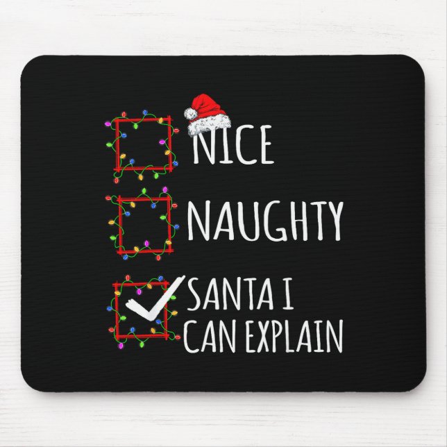 Nice Naughty Santa I Can Explain Christmas List Sa Musmatta (Framsidan)