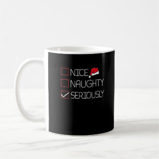 Nice Naughty Seriously Christmas Modern Style Kaffemugg
