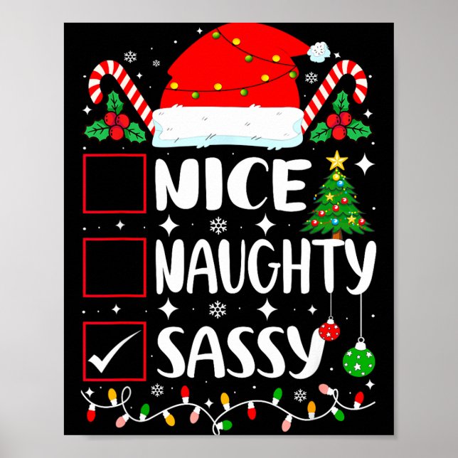Nice Naughty Sy Christmas List  Poster (Framsidan)