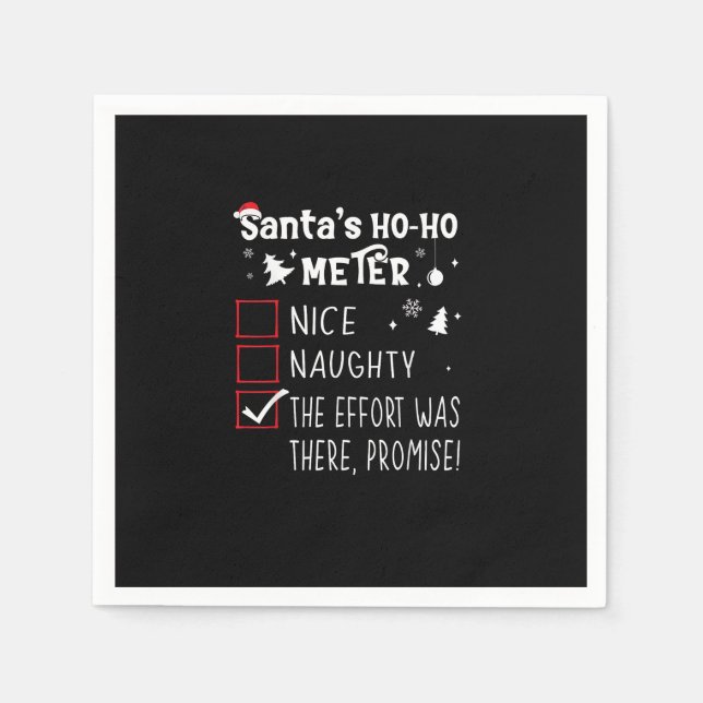 Nice Naughty The Was There Promise Christmas  Pappersservett (Framsidan)