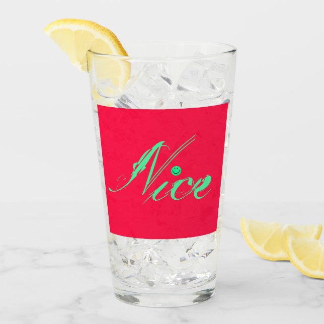Nice neon Happy face – Happiness – smiling face Glaskopp (Framsida Ice)