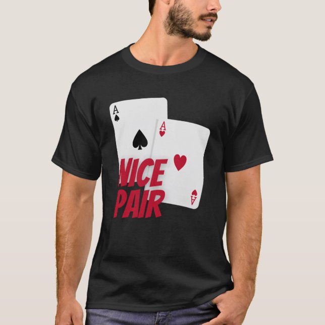 Nice Pair Poker Ess T Shirt (Framsida)